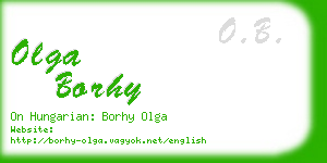 olga borhy business card